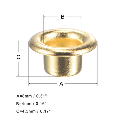 Harfington Grommets Eyelets with Washers Kit, Copper Grommet for DIY or Clothes