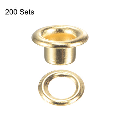 Harfington Grommets Eyelets with Washers Kit, Copper Grommet for DIY or Clothes