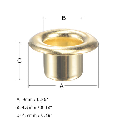 Harfington Grommets Eyelets with Washers Kit, Copper Grommet for DIY or Belts