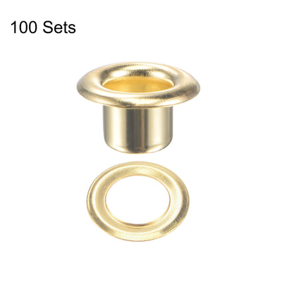 Harfington Grommets Eyelets with Washers Kit, Copper Grommet for DIY or Belts