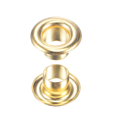 Harfington Grommets Eyelets with Washers Kit, Copper Grommet Chrome Plated for Craft