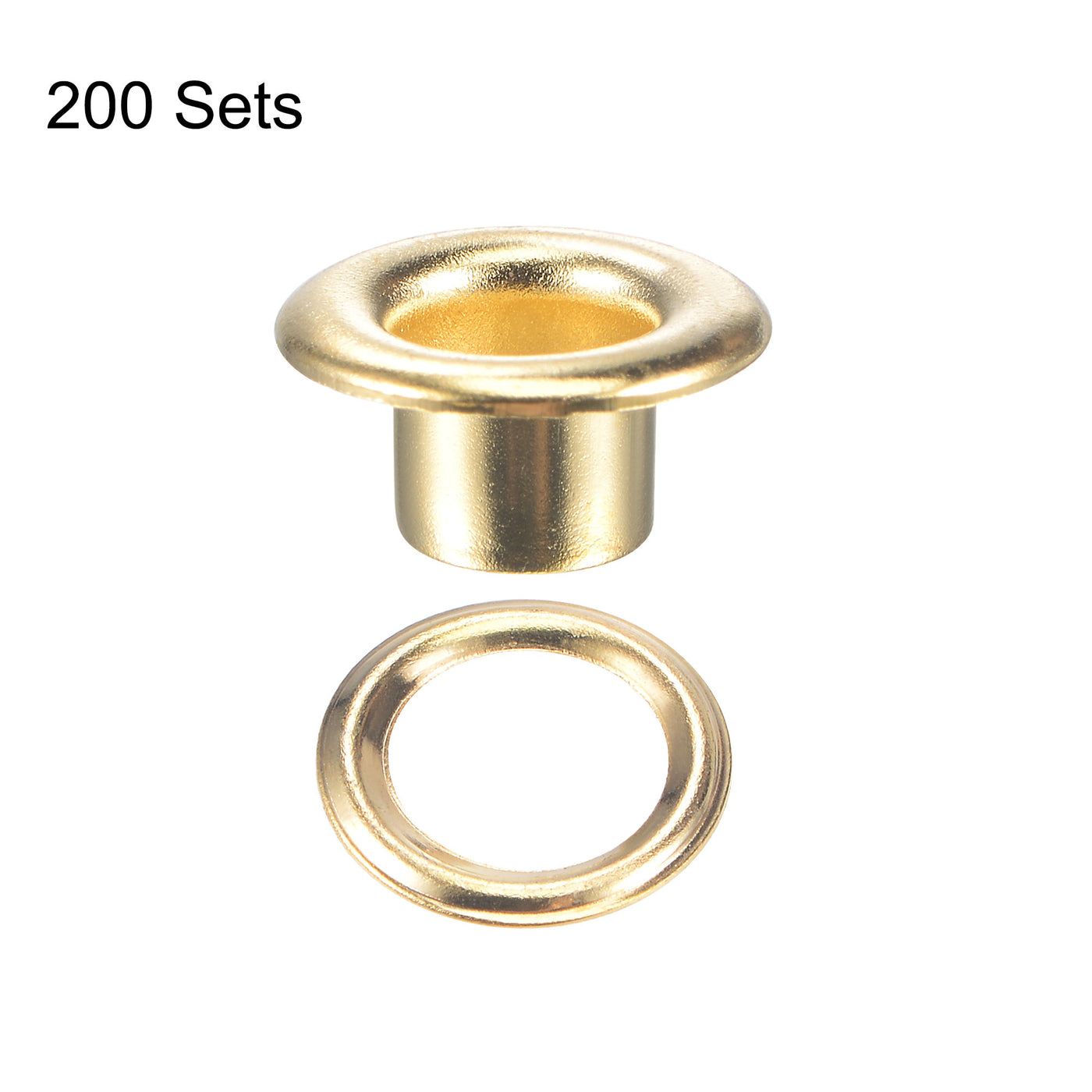 Harfington Grommets Eyelets with Washers Kit, Copper Grommet Chrome Plated for Craft