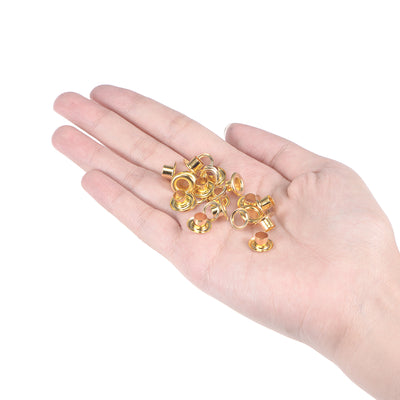 Harfington Grommets Eyelets with Washers Kit, Copper Grommet Chrome Plated for Craft