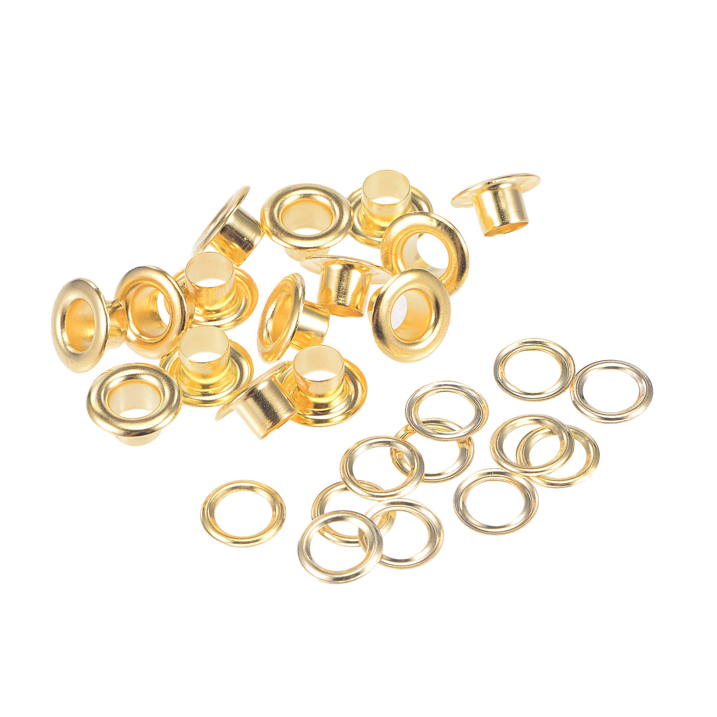 Harfington Grommets Eyelets with Washers Kit, Copper Grommet Chrome Plated for Craft