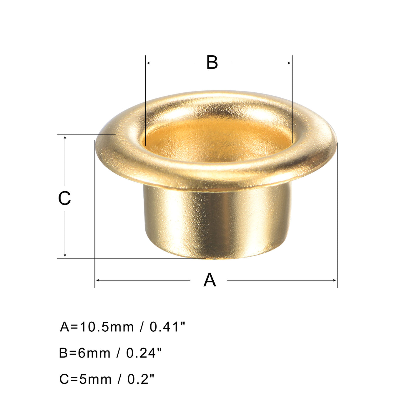 Harfington Grommets Eyelets with Washers Kit, Copper Grommet Chrome Plated for Backpacks