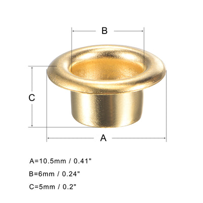 Harfington Grommets Eyelets with Washers Kit, Copper Grommet Chrome Plated for Backpacks