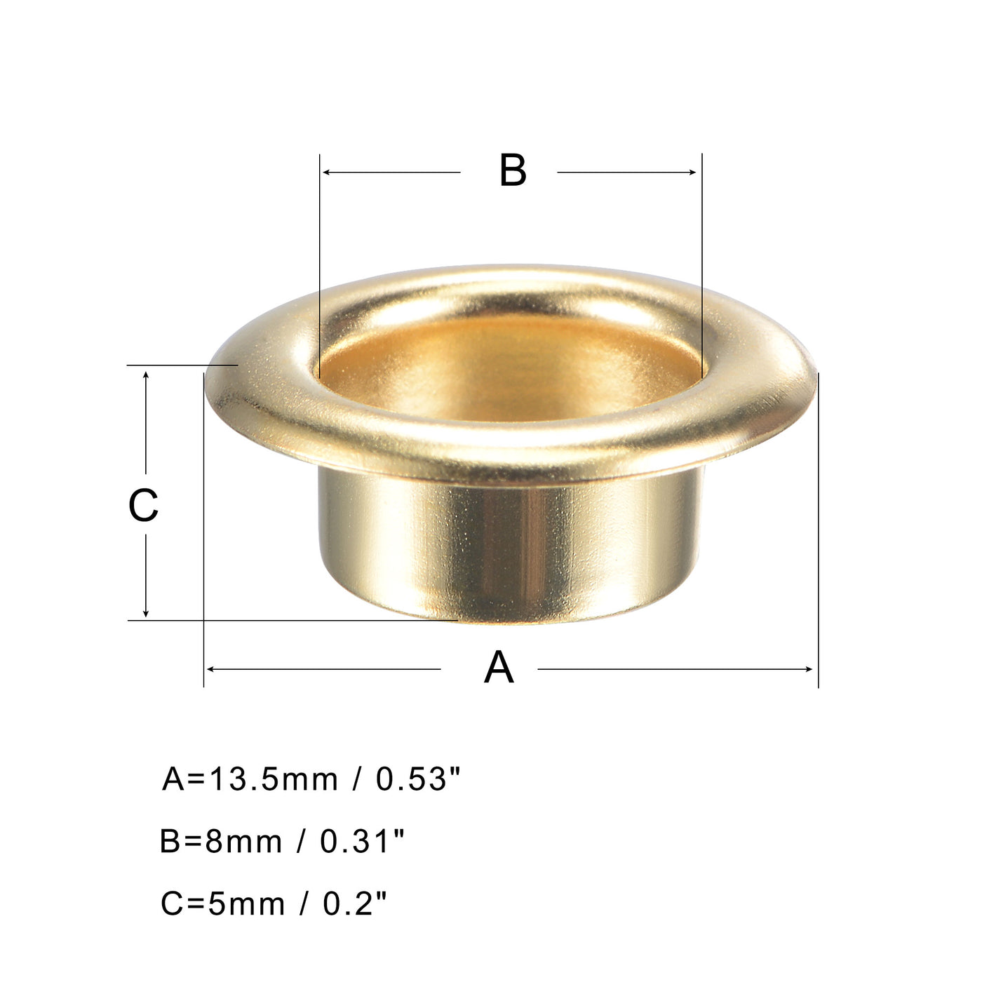 Harfington Grommets Eyelets with Washers Kit, Copper Grommet Chrome Plated for Belts
