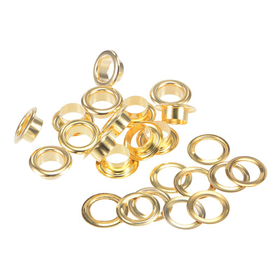 Harfington Grommets Eyelets with Washers Kit, Copper Grommet Chrome Plated for Belts
