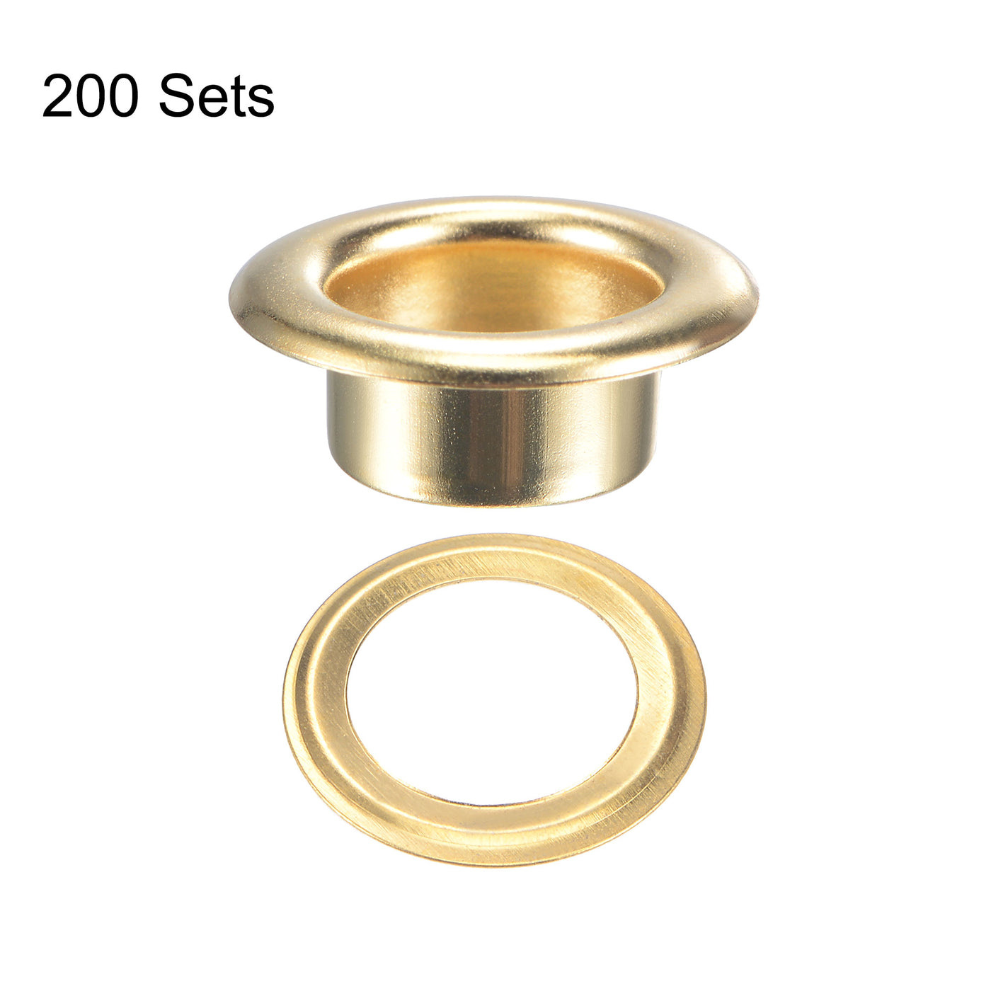 Harfington Grommets Eyelets with Washers Kit, Copper Grommet Chrome Plated for Leather