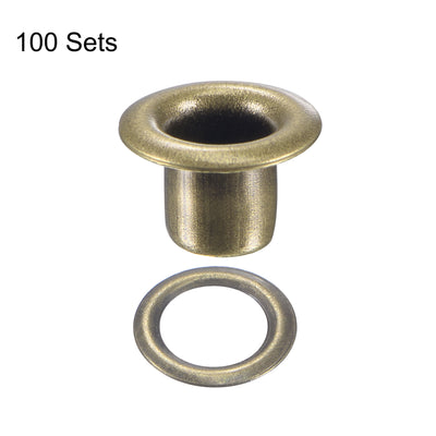 Harfington Grommets Eyelets with Washers Kit, Copper Grommet for Craft or Bags