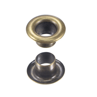 Harfington Grommets Eyelets with Washers Kit, Copper Grommet Chrome Plated for Craft