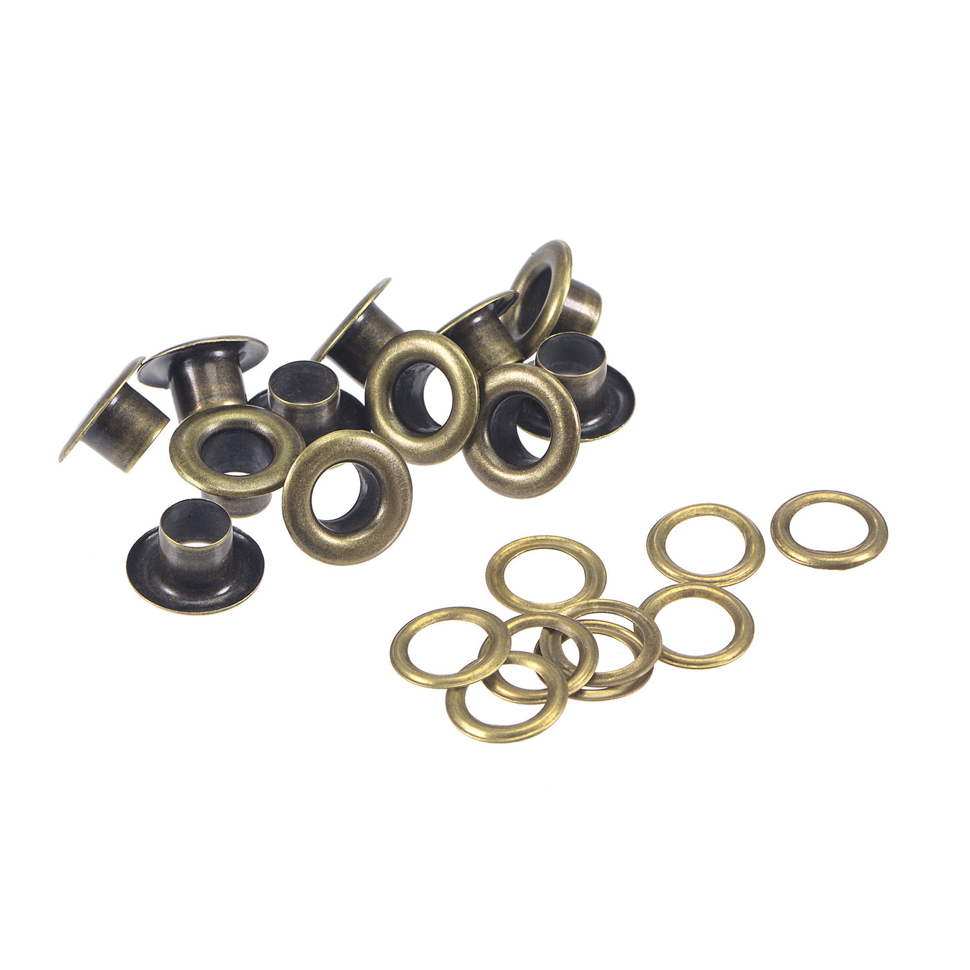 Harfington Grommets Eyelets with Washers Kit, Copper Grommet Chrome Plated for Craft
