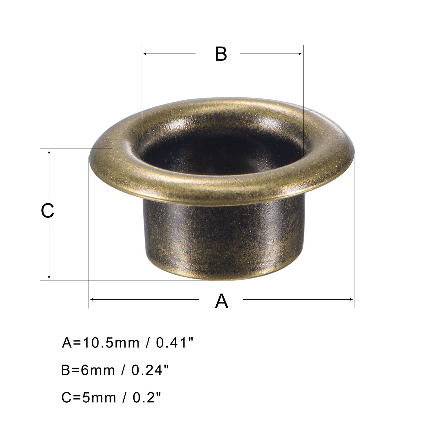 Harfington Grommets Eyelets with Washers Kit, Copper Grommet Chrome Plated for Backpacks