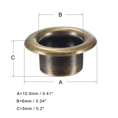 Harfington Grommets Eyelets with Washers Kit, Copper Grommet Chrome Plated for Backpacks