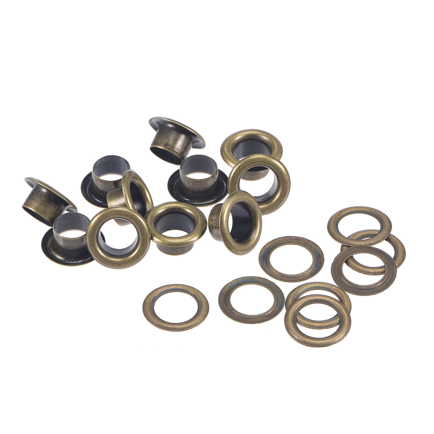Harfington Grommets Eyelets with Washers Kit, Copper Grommet Chrome Plated for Hats