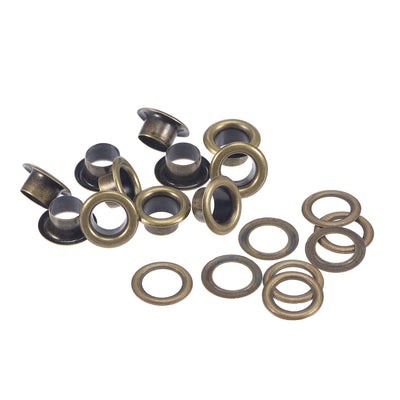 Harfington Grommets Eyelets with Washers Kit, Copper Grommet Chrome Plated for Hats