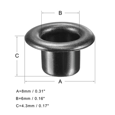 Harfington Grommets Eyelets with Washers Kit, Copper Grommet for DIY or Backpacks
