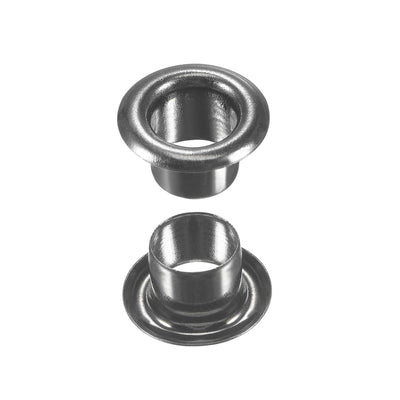 Harfington Grommets Eyelets with Washers Kit, Copper Grommet Chrome Plated for Craft for Leather