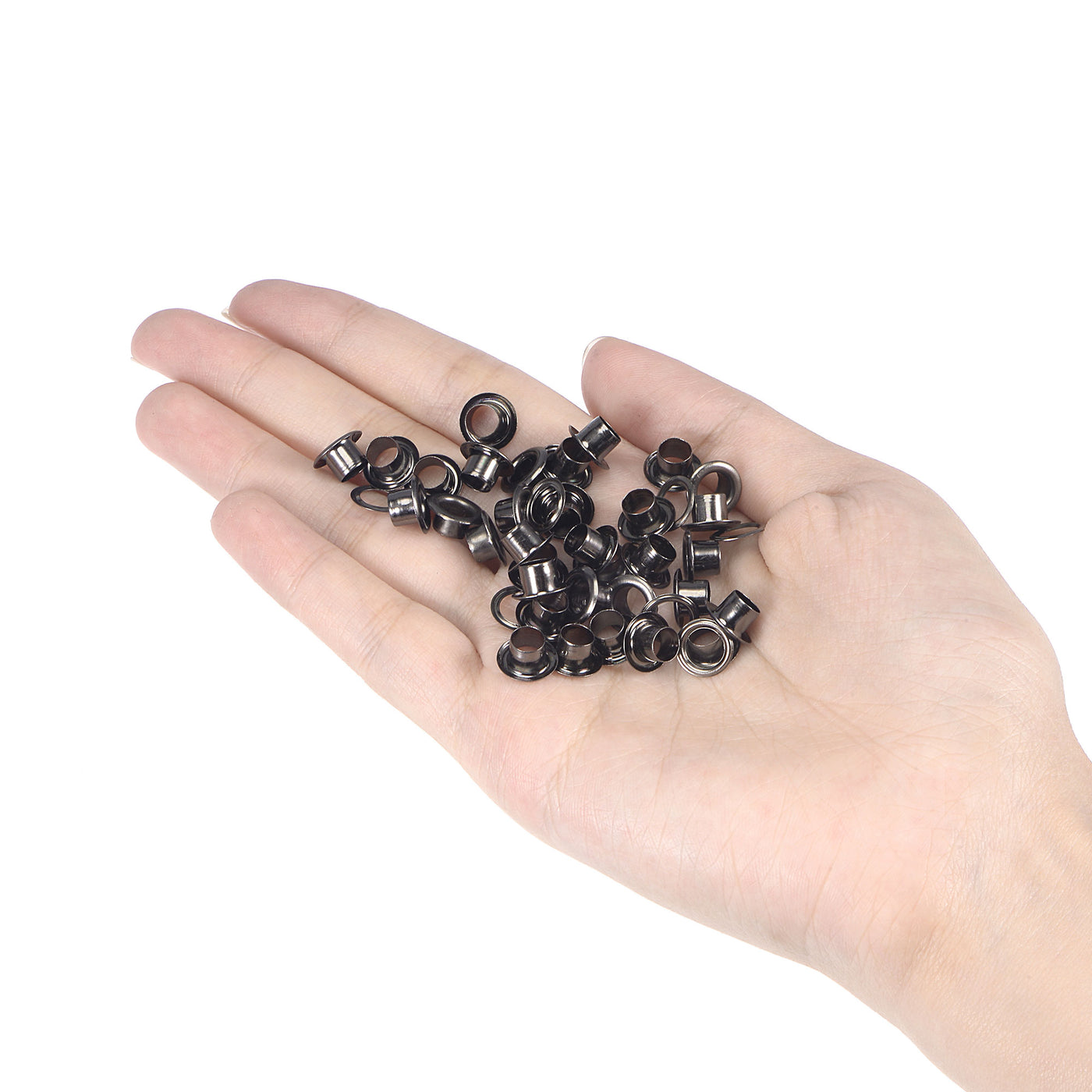 Harfington Grommets Eyelets with Washers Kit, Copper Grommet Chrome Plated for Craft