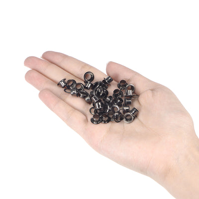 Harfington Grommets Eyelets with Washers Kit, Copper Grommet Chrome Plated for Craft