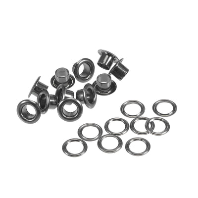 Harfington Grommets Eyelets with Washers Kit, Copper Grommet Chrome Plated for Craft