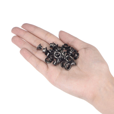 Harfington Grommets Eyelets with Washers Kit, Copper Grommet Chrome Plated for Hats