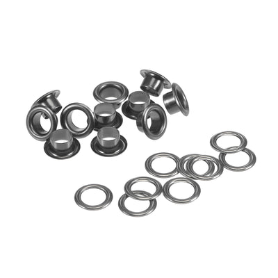 Harfington Grommets Eyelets with Washers Kit, Copper Grommet Chrome Plated for Hats