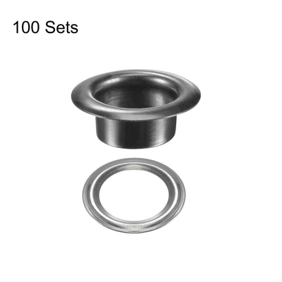 Harfington Grommets Eyelets with Washers Kit, Copper Grommet Chrome Plated for Belts