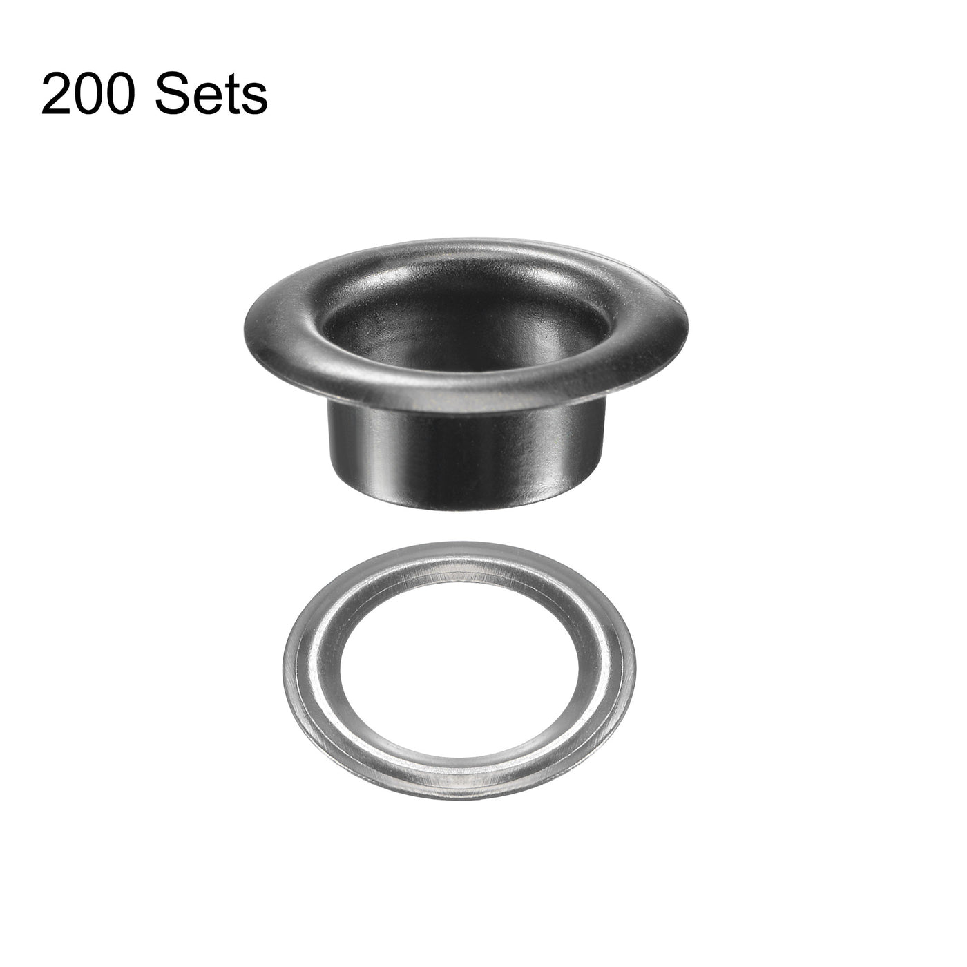 Harfington Grommets Eyelets with Washers Kit, Copper Grommet Chrome Plated for Leather