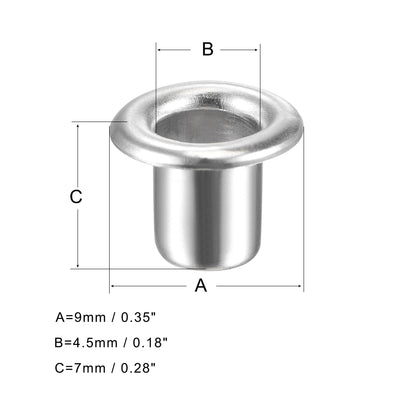 Harfington Grommets Eyelets with Washers Kit, Copper Grommet Chrome Plated for Clothes