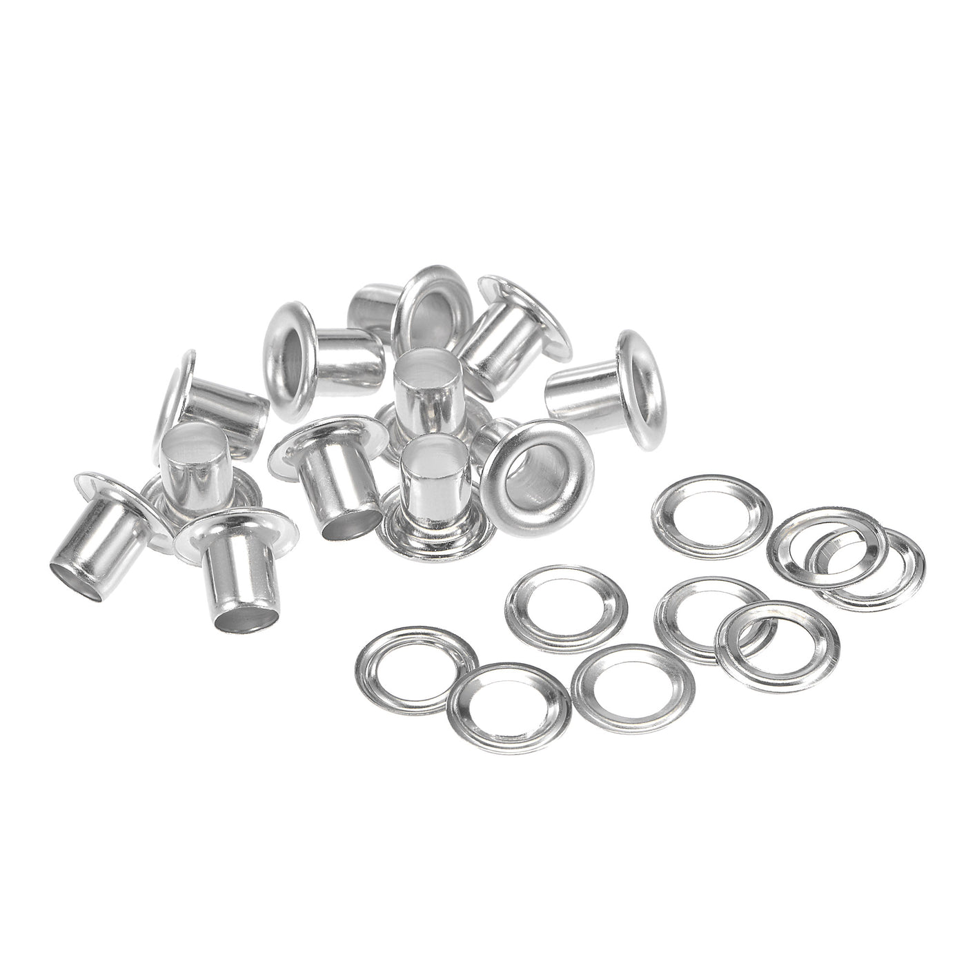 Harfington Grommets Eyelets with Washers Kit, Copper Grommet Chrome Plated for Clothes