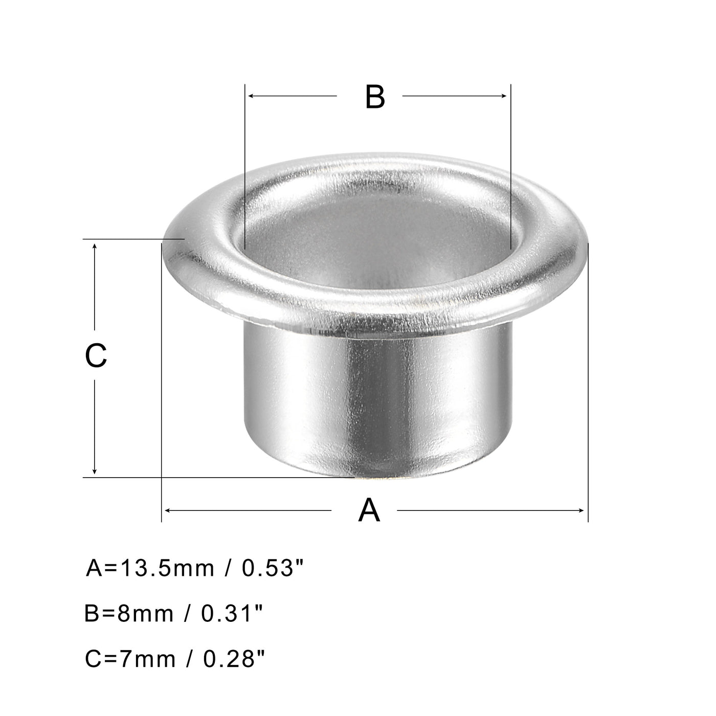 Harfington Grommets Eyelets with Washers Kit, Alloy Grommet for Leather