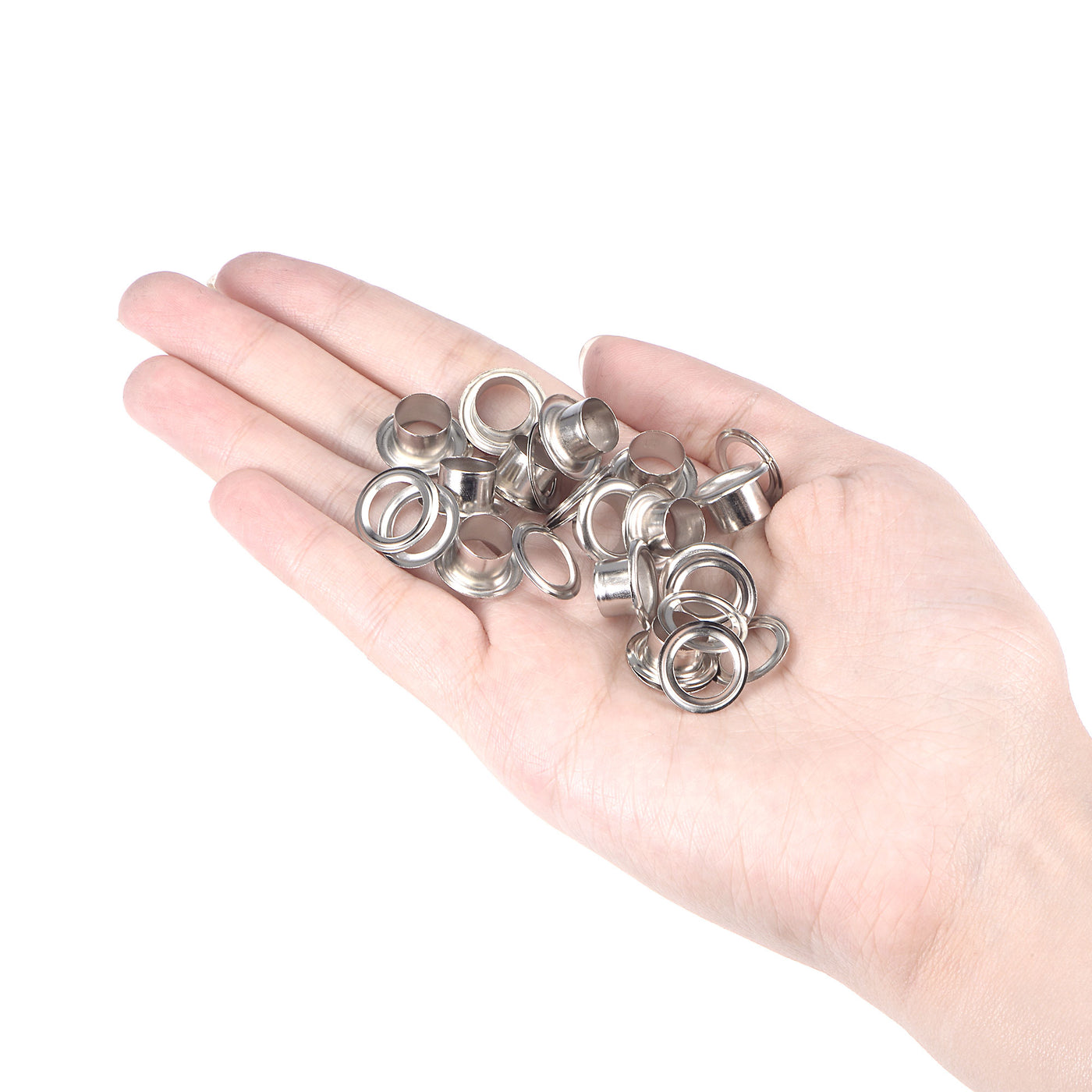 Harfington Grommets Eyelets with Washers Kit, Alloy Grommet for Leather