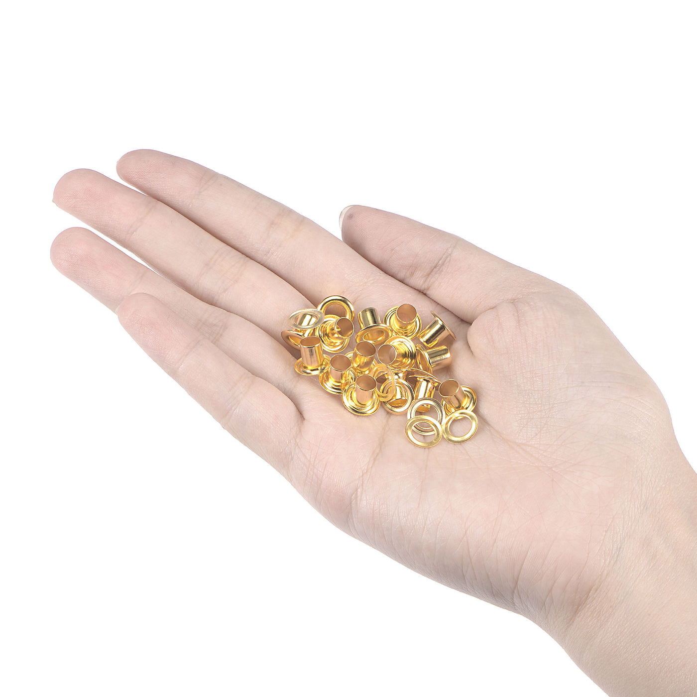 Harfington Grommets Eyelets with Washers Kit, Copper Grommet Chrome Plated for Clothes