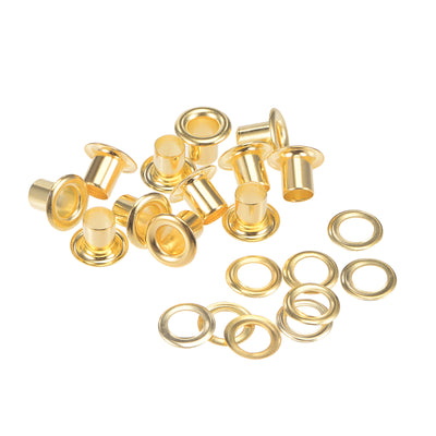 Harfington Grommets Eyelets with Washers Kit, Copper Grommet Chrome Plated for Clothes