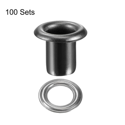 Harfington Grommets Eyelets with Washers Kit, Copper Grommet Chrome Plated for DIY