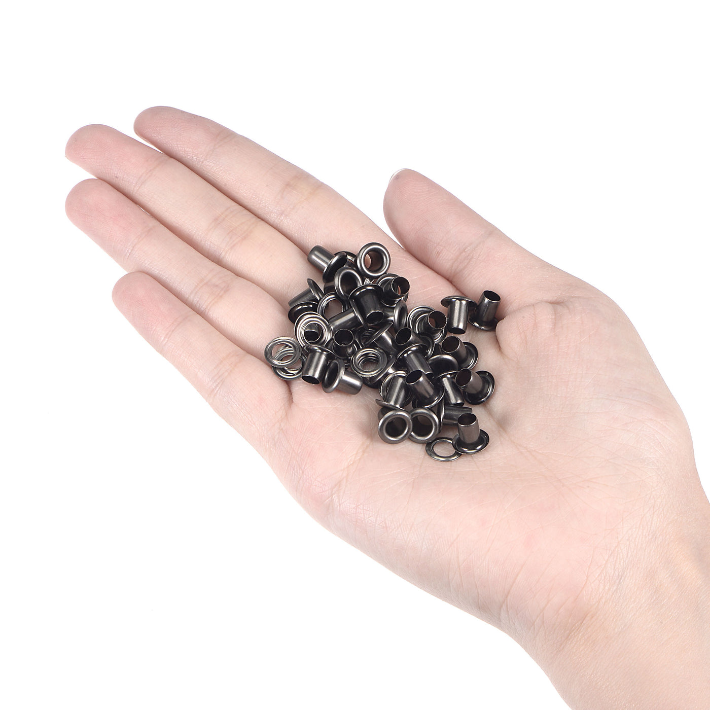 Harfington Grommets Eyelets with Washers Kit, Copper Grommet Chrome Plated for DIY