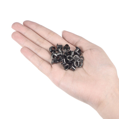 Harfington Grommets Eyelets with Washers Kit, Copper Grommet Chrome Plated for Clothes