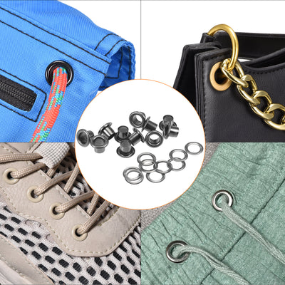 Harfington Grommets Eyelets with Washers Kit, Alloy Grommet for DIY