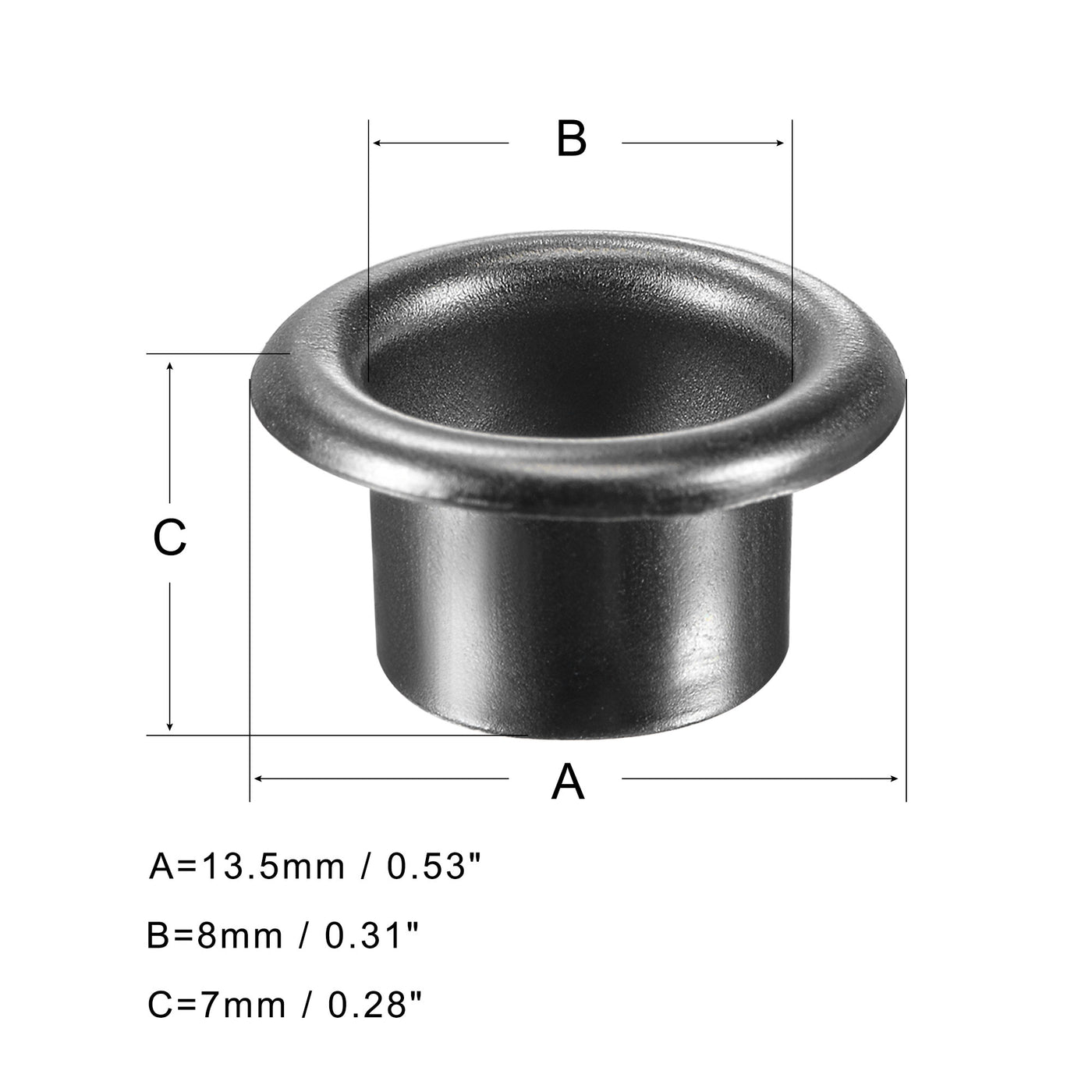 Harfington Grommets Eyelets with Washers Kit, Alloy Grommet for Leather