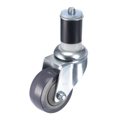 Harfington Swivel Expanding Stem Caster Diameter Load Capacity, for Kitchen Prep Tables, Rubber