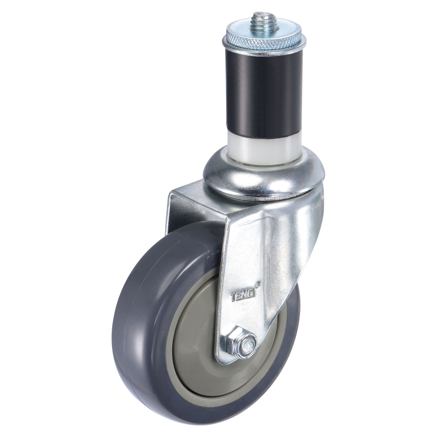 Harfington Swivel Expanding Stem Caster Diameter Load Capacity, for Kitchen Prep Tables, Rubber