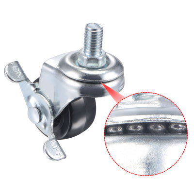 Harfington Swivel Stem Caster with Brake for Workbench Trolley, PU