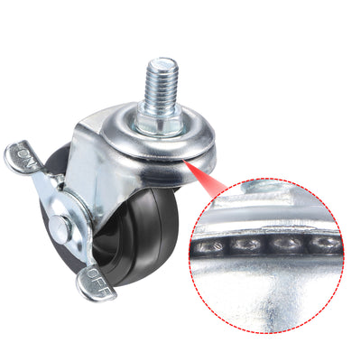 Harfington Swivel Stem Caster with Brake Load Capacity, for Workbench Trolley, PU