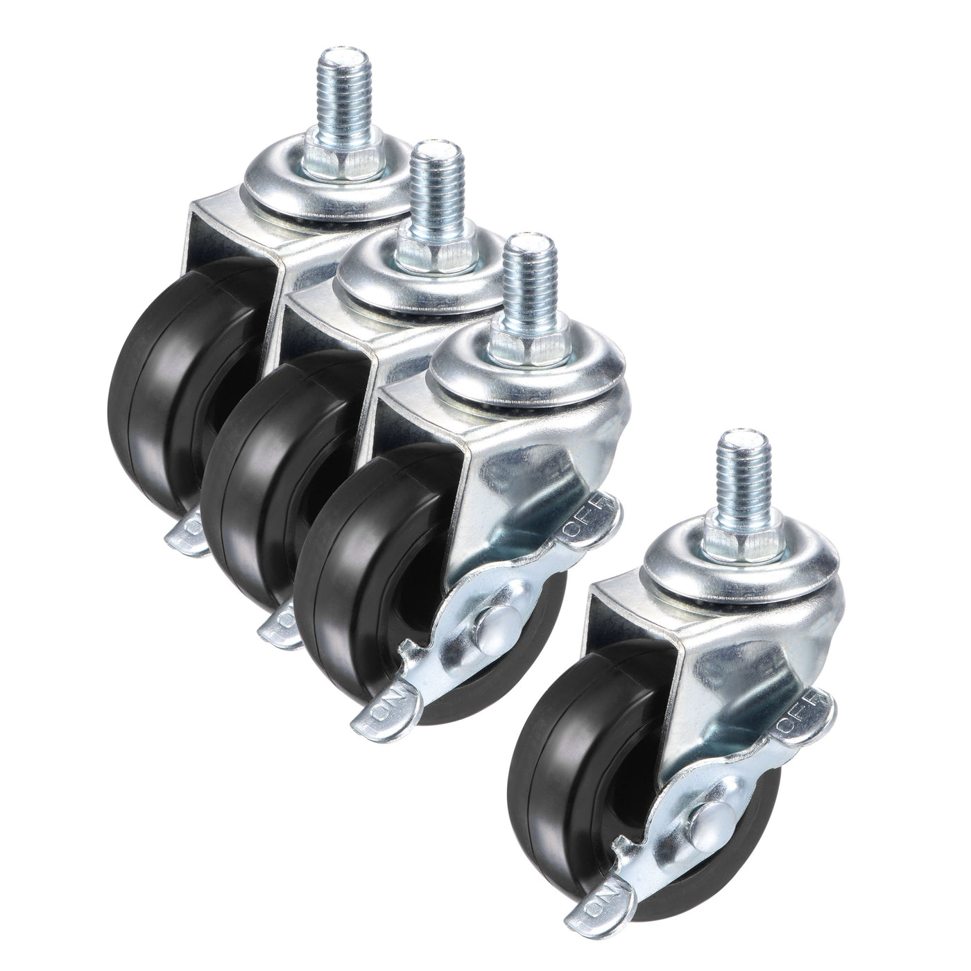 Harfington Swivel Stem Caster with Brake for Workbench Trolley, PU