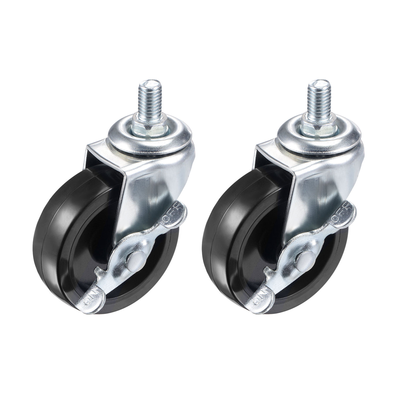 Harfington Swivel Stem Caster with Brake Diameter Load Capacity, for Workbench, PU