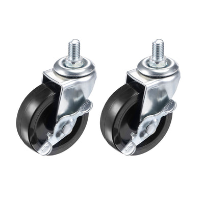 Harfington Swivel Stem Caster with Brake Diameter Load Capacity, for Workbench, PU