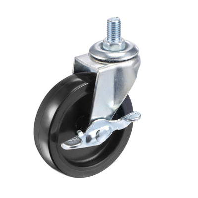 Harfington Swivel Stem Caster with Brake Load Capacity, for Workbench Trolley, PU
