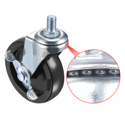 Harfington Swivel Stem Caster with Brake Diameter Load Capacity, for Workbench, PU