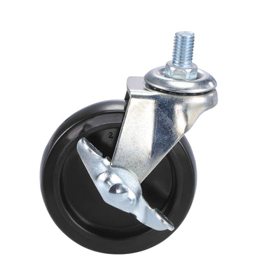 Harfington Swivel Stem Caster with Brake Diameter Load Capacity, for Workbench, PU
